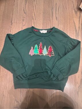 Between Girls Christmas Sweater Size 8 Olive Tree Holiday Pullover